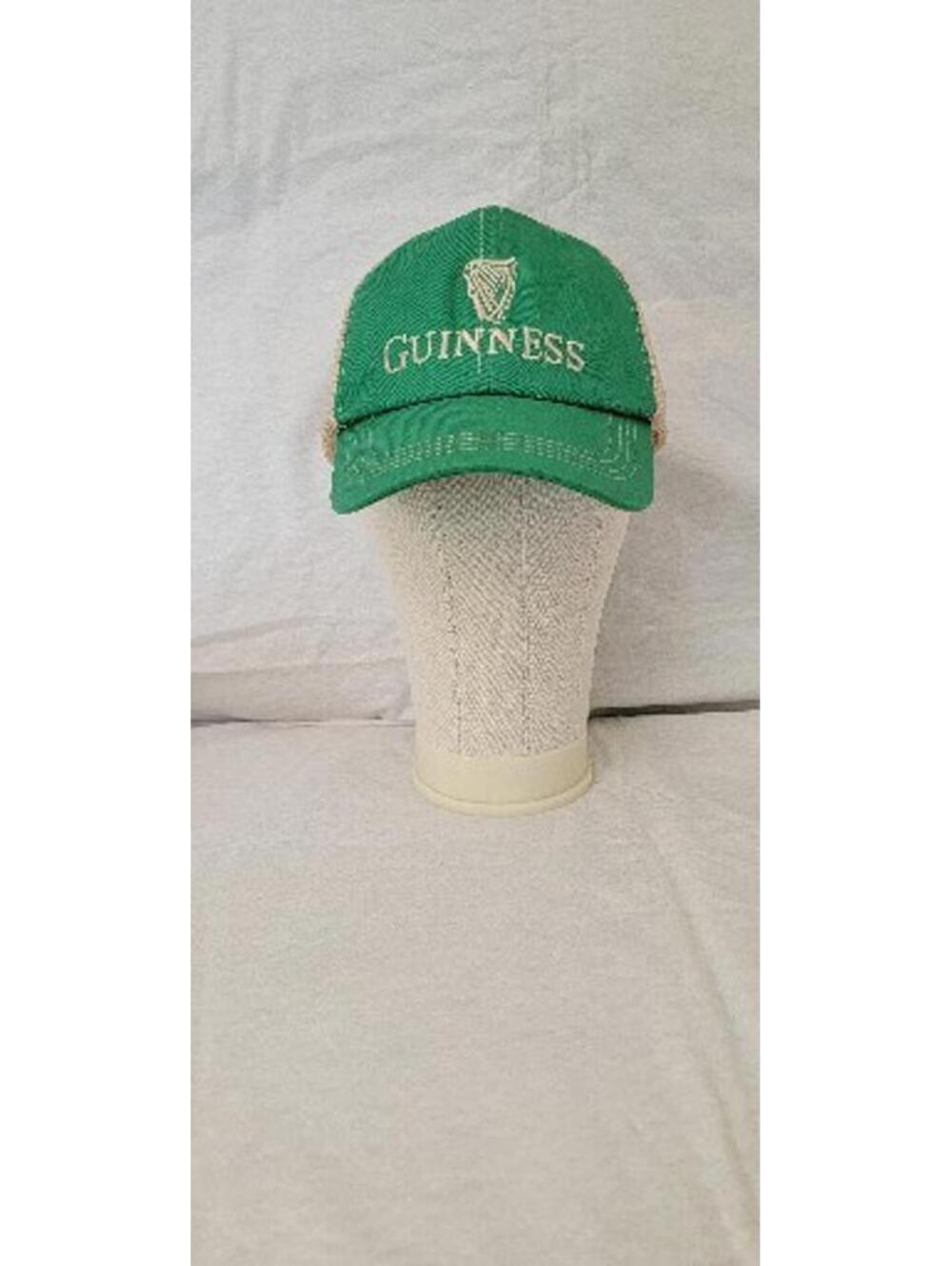 Guiness Green Irish Beer Drinking Mesh Back Trucker Hat w/snap closure VTG. A-1